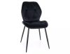 Rick Velvet Geometrikus Bársony Étkezőszék Fekete