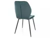 Rick Velvet Bársony Étkezőszék Zöld Geometrikus