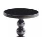 Rima Kerek Üveg Dohányzóasztal Fekete Gömbös Lábbal