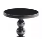Rima Kerek Üveg Dohányzóasztal Fekete Gömbös Lábbal