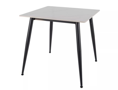 Rion 80 Kerámia Étkezőasztal Fényes Fehér/Matt Fekete