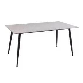 Rion 130 Kerámia Étkezőasztal Fényes Szürke/Matt Fekete