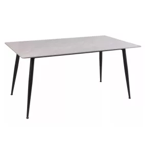 Rion 160 Kerámia Étkezőasztal Szürke Fényes/Fekete Matt