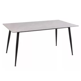 Rion 160 Kerámia Étkezőasztal Szürke Fényes/Fekete Matt
