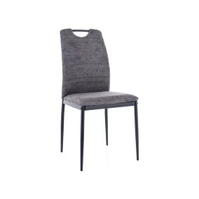   Rip Brego Modern Étkezőszék Szövet Sötétszürke Fémvázas Fogantyús