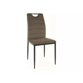 Rip Velvet Olíva Bársony Étkezőszék Fekete Fém Vázzal