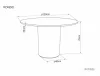 Rondo Ceramic étkezőasztal MDF kerámia fehér fényes dió