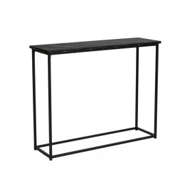   Rossi C Márvány Hatású Konzolasztal Fekete Laminált Lappal