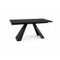   Salvadore Ceramic Bővíthető Üveg-Kerámia Étkezőasztal Fekete Sahara Noir