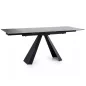   Salvadore Ceramic II Bővíthető Márvány Hatású Üvegkerámia Étkezőasztal Szürke-Fekete