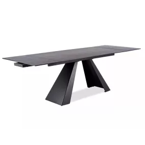   Salvadore Ceramic Bővíthető Üvegkerámia Étkezőasztal Antracit