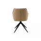   Sempre Brego Forgó Étkezőszék Szövet-Műbőr Bézs Fekete Vázzal