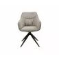   Sempre Brego Forgó Szövet Szék Szürke Fekete Fémlábbal 180° Automata Visszatérés