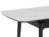 Sento Kihúzható Kerámia Étkezőasztal Fényes Fehér/Matt Fekete