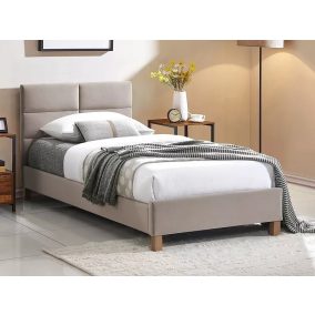 Sierra Velvet Bézs Tölgy Kárpitozott Ágy 90x200