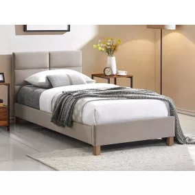 Sierra Velvet Bézs Tölgy Kárpitozott Ágy 90x200