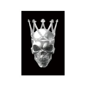 Koronás Koponya Edzett Üveg Falikép Ezüst 80x120