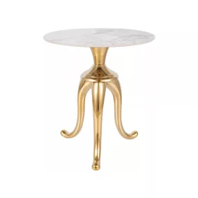 Snake Márvány Hatású Dohányzóasztal Arany Lábakkal