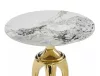 Snake Márvány Hatású Dohányzóasztal Arany Lábakkal