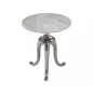   Snake Márvány Hatású Dohányzóasztal Rozsdamentes Acél Fehér