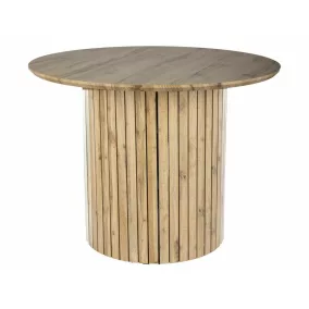   Socrates Artisan Kerek Tölgy Étkezőasztal Bordázott Lábazattal