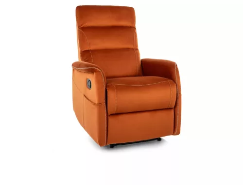 Solon M Velvet Masszázs Relax Fotel Fahéjbarna