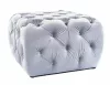 Sophia Elegance Négyzetes Bársony Puff Világosszürke Chesterfield