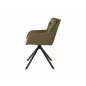   Spello Forgó Műbőr Étkezőszék Olívazöld Fekete Vázzal