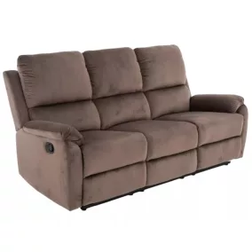   Spencer Relax Háromszemélyes Kinyitható Bársony Kanapé Cappuccino