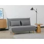   Spike II Bársony Kétszemélyes Kinyitható Kanapé Szürke Bükkfa