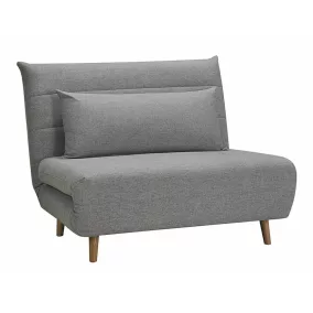 Spike Kinyitható Szürke Szövet Fotel Bükkfa Lábakkal