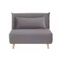Spike Velvet Kinyitható Bársony Fotel Szürke Bükkfa