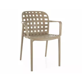 Strip II Rácsos PP Műanyag Szék Bézs Egymásba Rakható