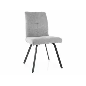   Swing Brego Modern Étkezőszék Szövet Szürke Fekete Fogantyús