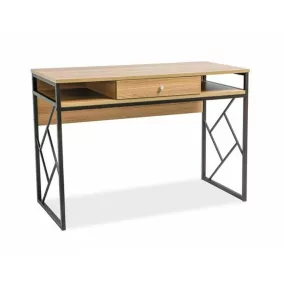 Tablo Modern Tölgy Íróasztal Fém Vázzal