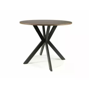   Talia II Kerek MDF Étkezőasztal Dió-Fekete Modern Csillagváz