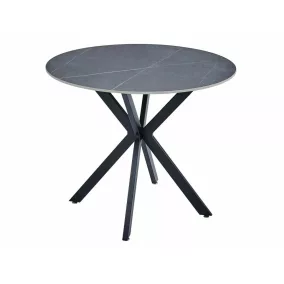   Talia Kerek Kerámia Étkezőasztal Márvány Hatású Szürke Asztallappal