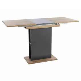   Tampa Kihúzható Étkezőasztal Arany Tölgy Antracit Tárolópolccal