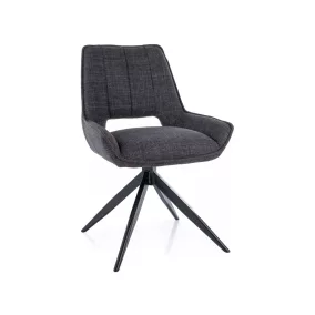   Tello Bjorn Forgó Szék Sötétszürke Szövet Fekete Vázzal