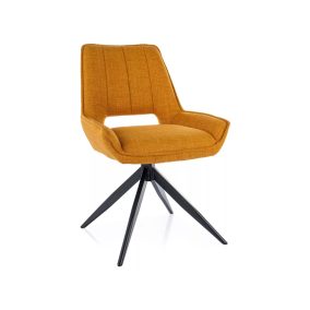  Tello Bjorn Forgó Étkezőszék Curry Szövet Fekete Vázzal