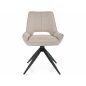   Tello Bjorn Forgó Étkezőszék Világos Bézs Szövet Fekete Fém Vázzal
