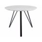   Tetis Kerek Étkezőasztal Márvány Hatású MDF Fehér-Fekete