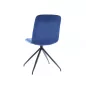   Texo Velvet Prémium Bársony Étkezőszék Tengerészkék Fém Vázzal