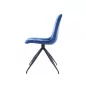   Texo Velvet Prémium Bársony Étkezőszék Tengerészkék Fém Vázzal