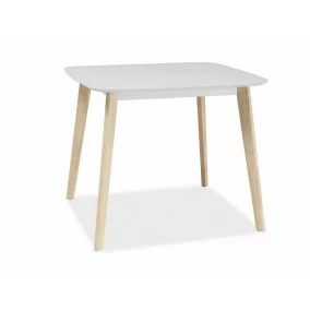 Tibi Kinyitható Négyzetes MDF Étkezőasztal Fehér-Tölgy
