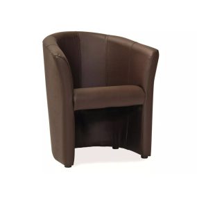 TM-1 Kényelmes Műbőr Fotel Sötétbarna