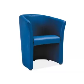 TM-1 Kényelmes Műbőr Fotel Tengerészkék