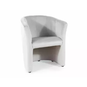 TM-1 Elegance Bársony Fotel Világosszürke