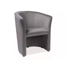 TM-1 Prémium Bársony Fotel Szürke