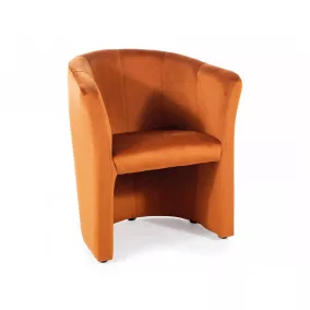 TM-1 Fahéj Bársony Fotel Kényelmes Ívelt Kialakítással